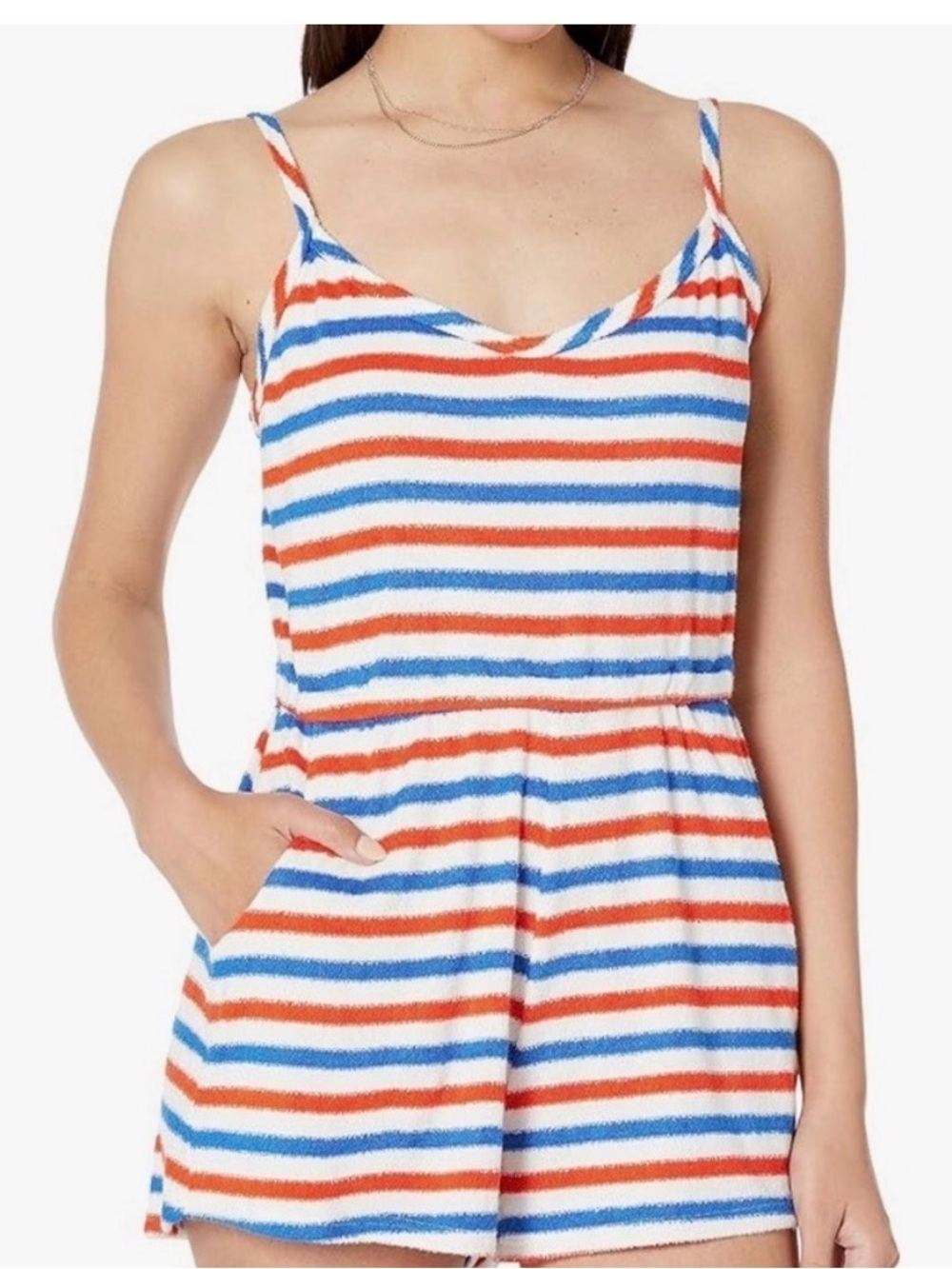 Show Me Your Mumu Women’s Rory Romper - Red, White, Blue - Size xl